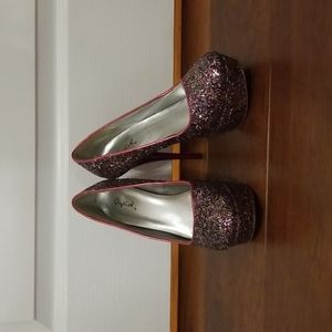 QUPID GLITTERY HIGH HEELS